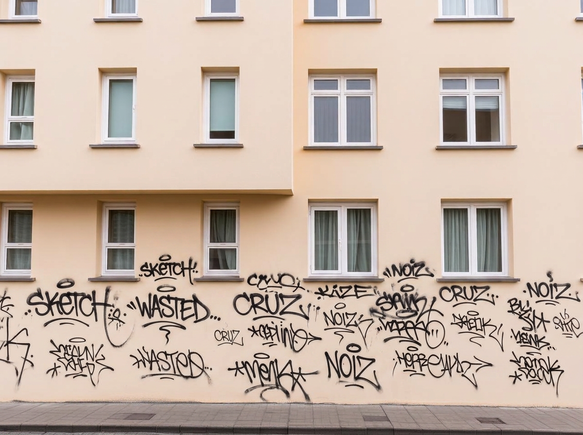 Fasade med tagging